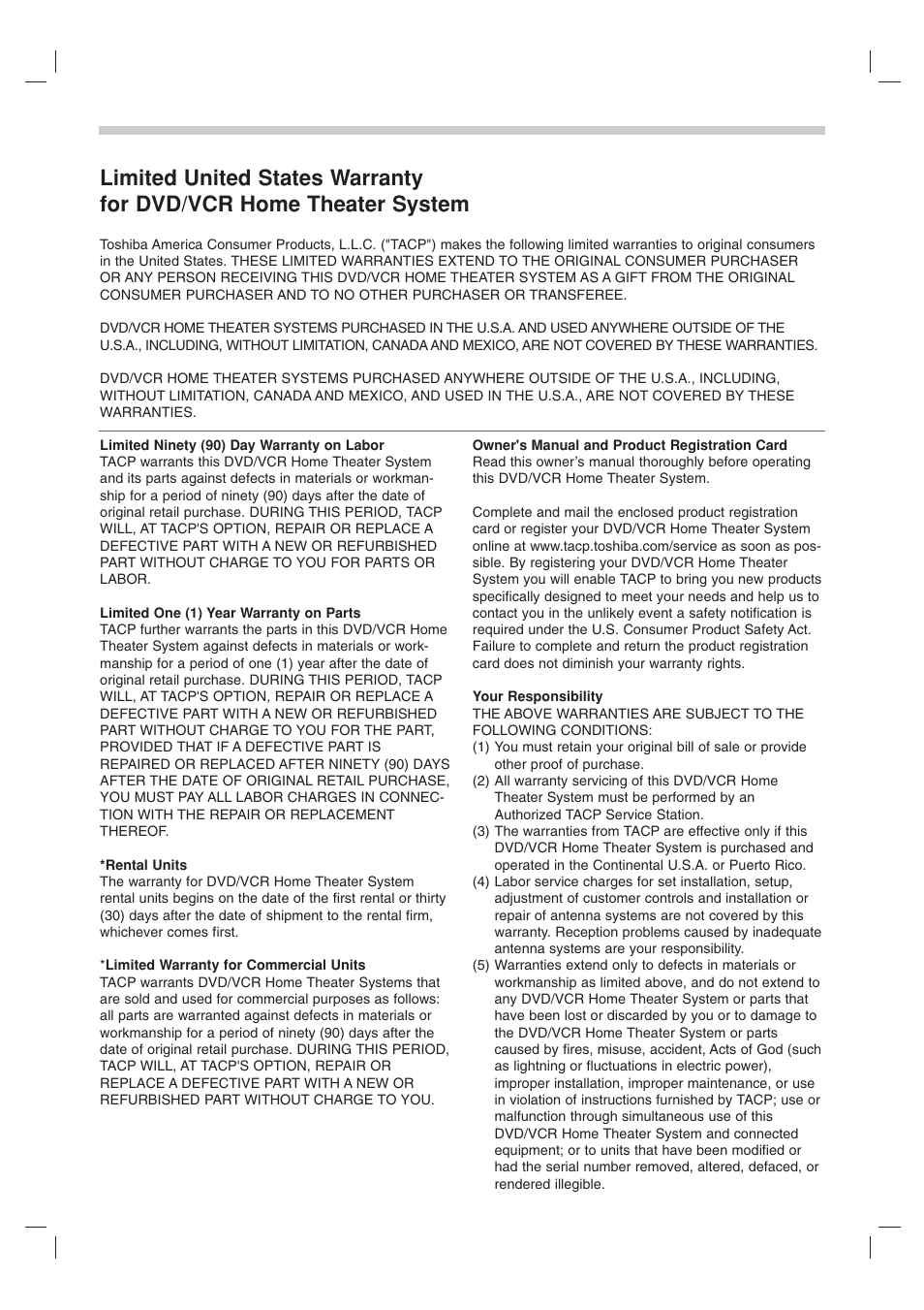 Toshiba SD-V57HTSU User Manual | Page 48 / 50