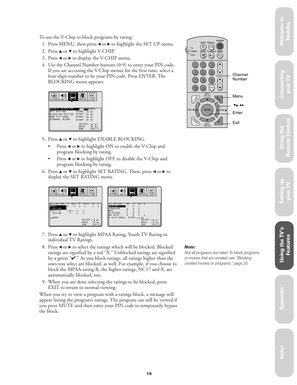 Ref er ence, Press | Toshiba CN27V71 User Manual | Page 25 / 43