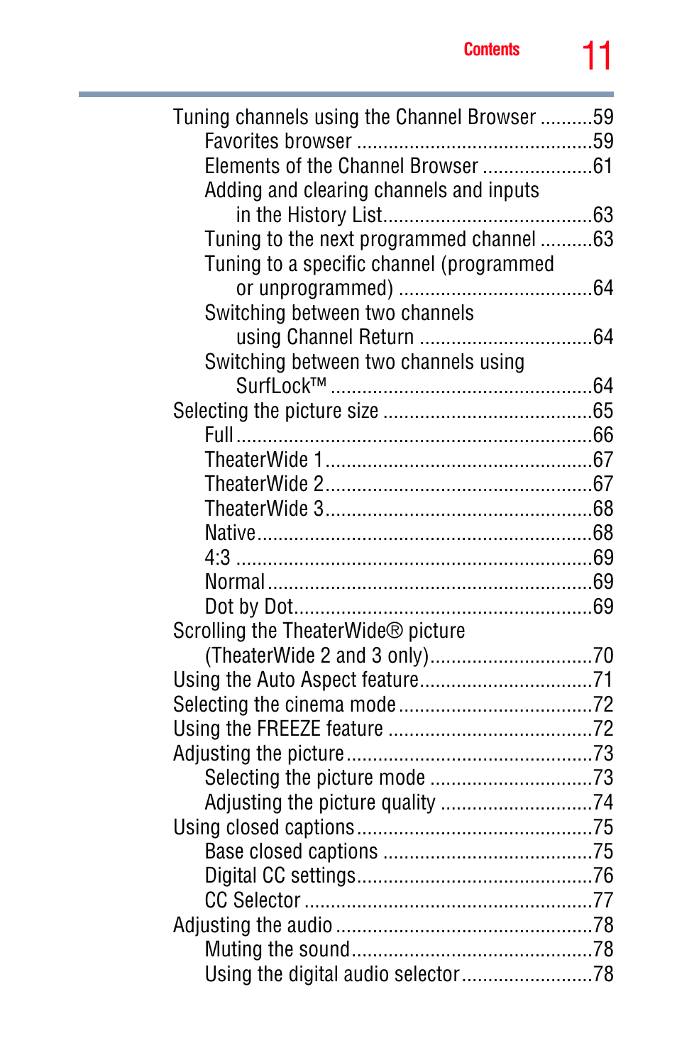 Toshiba Integrated High Definition LED Television 50L2200U User Manual | Page 11 / 131