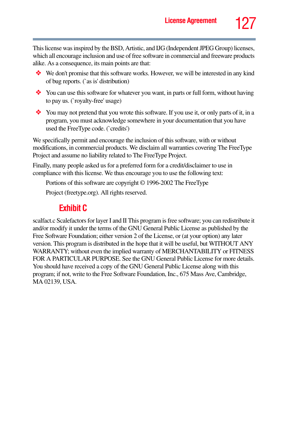 Exhibit c | Toshiba Integrated High Definition LED Television 50L2200U User Manual | Page 127 / 131