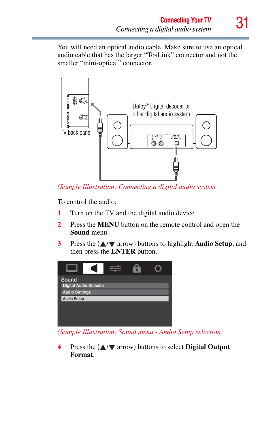 Toshiba Integrated High Definition LED Television 50L2200U User Manual | Page 31 / 131