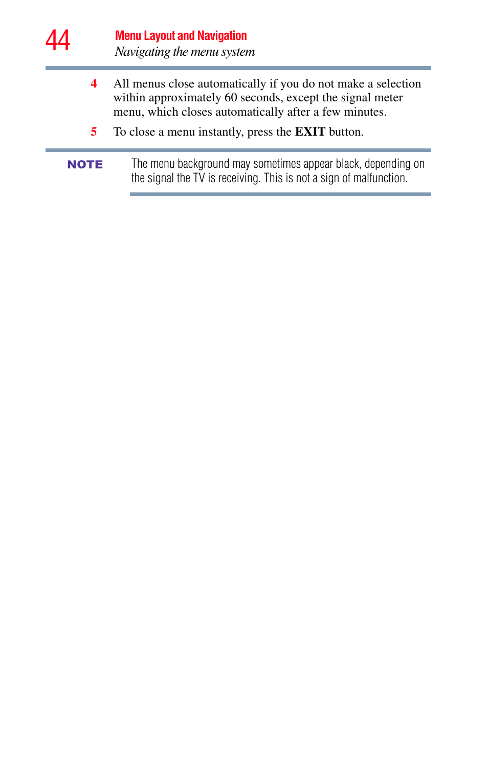 Toshiba Integrated High Definition LED Television 50L2200U User Manual | Page 44 / 131