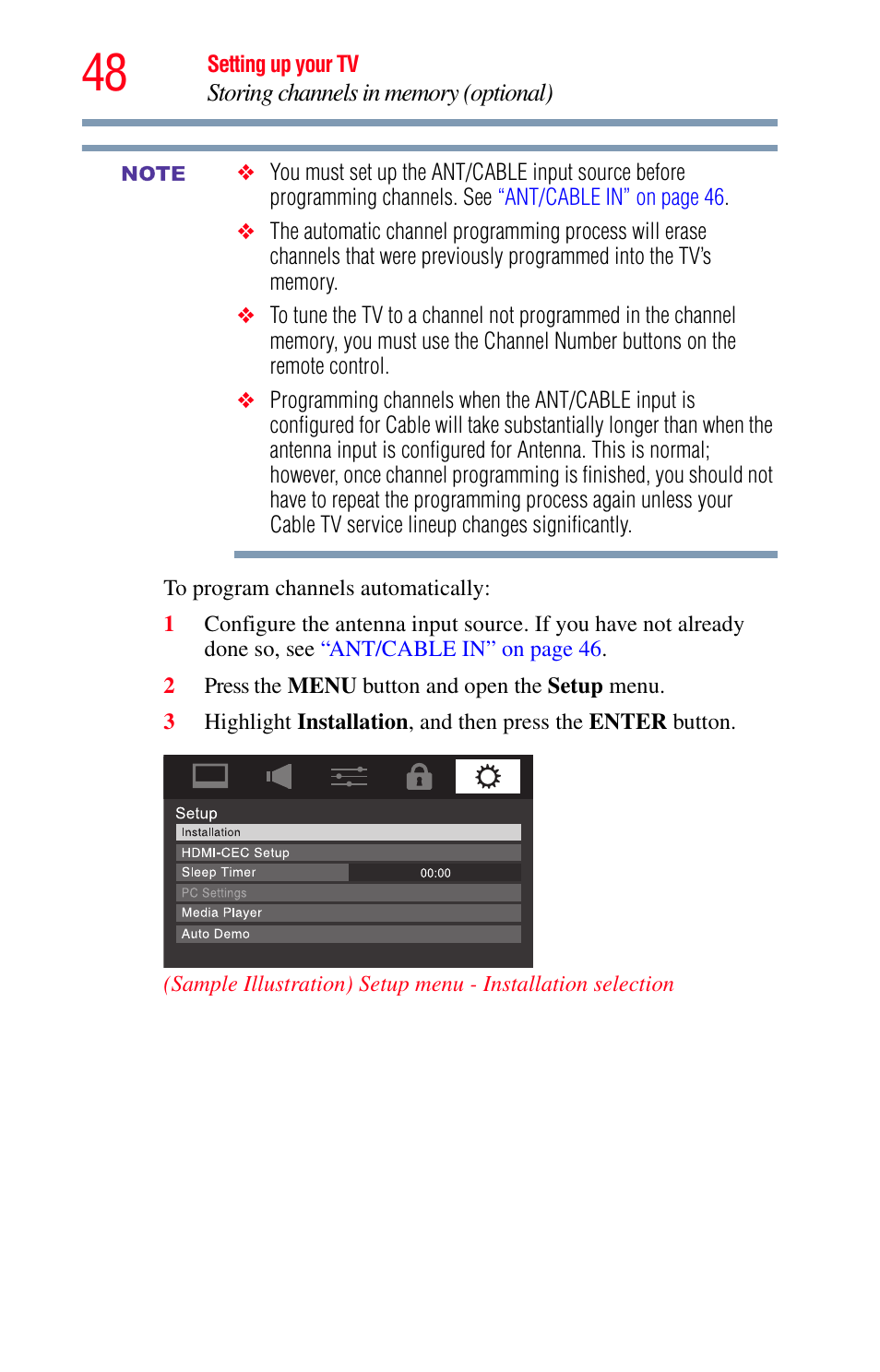 Toshiba Integrated High Definition LED Television 50L2200U User Manual | Page 48 / 131