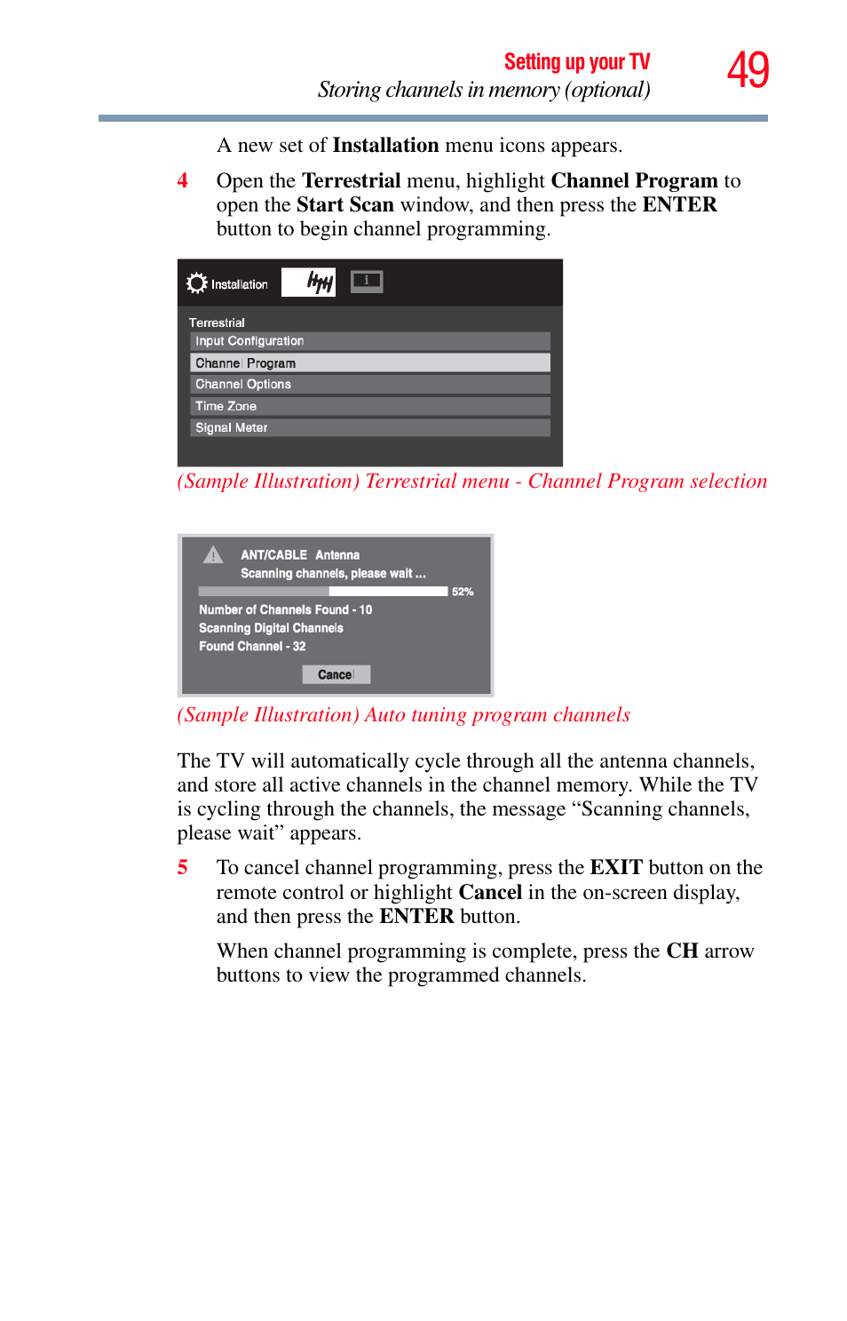 Toshiba Integrated High Definition LED Television 50L2200U User Manual | Page 49 / 131