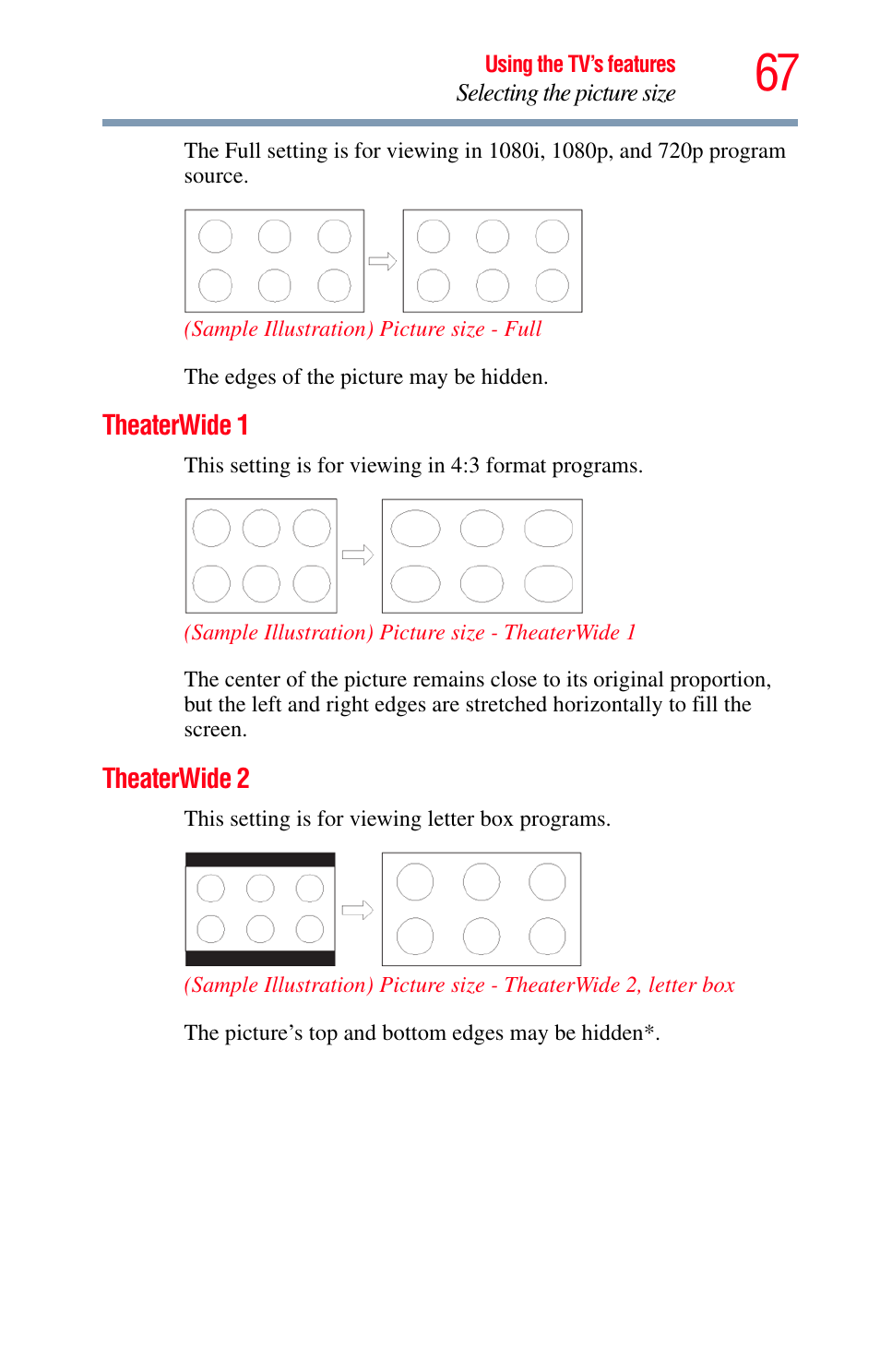 Theaterwide 1, Theaterwide 2, Theaterwide 1 theaterwide 2 | Toshiba Integrated High Definition LED Television 50L2200U User Manual | Page 67 / 131
