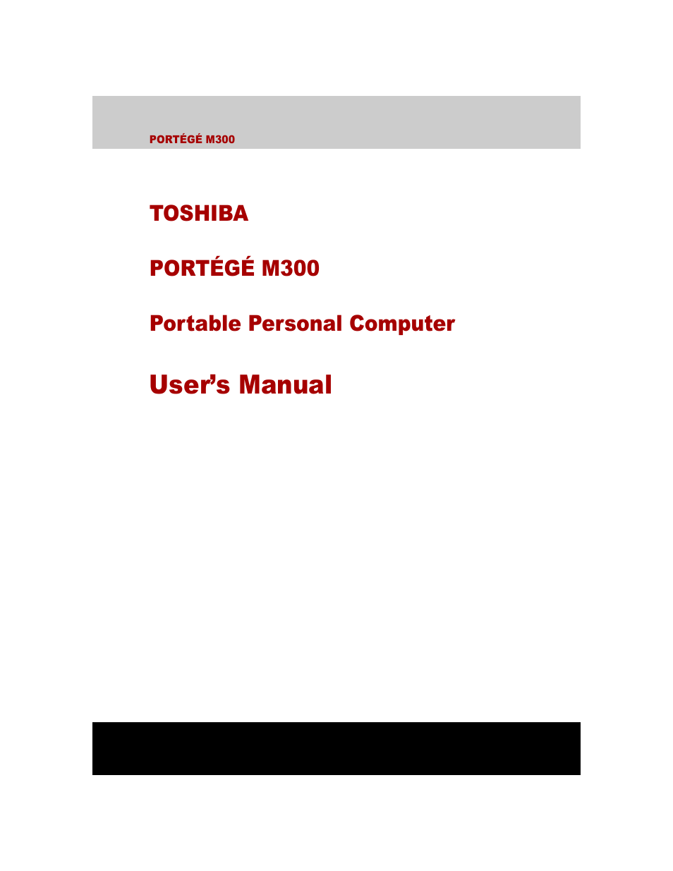 Toshiba M300 User Manual | 218 pages