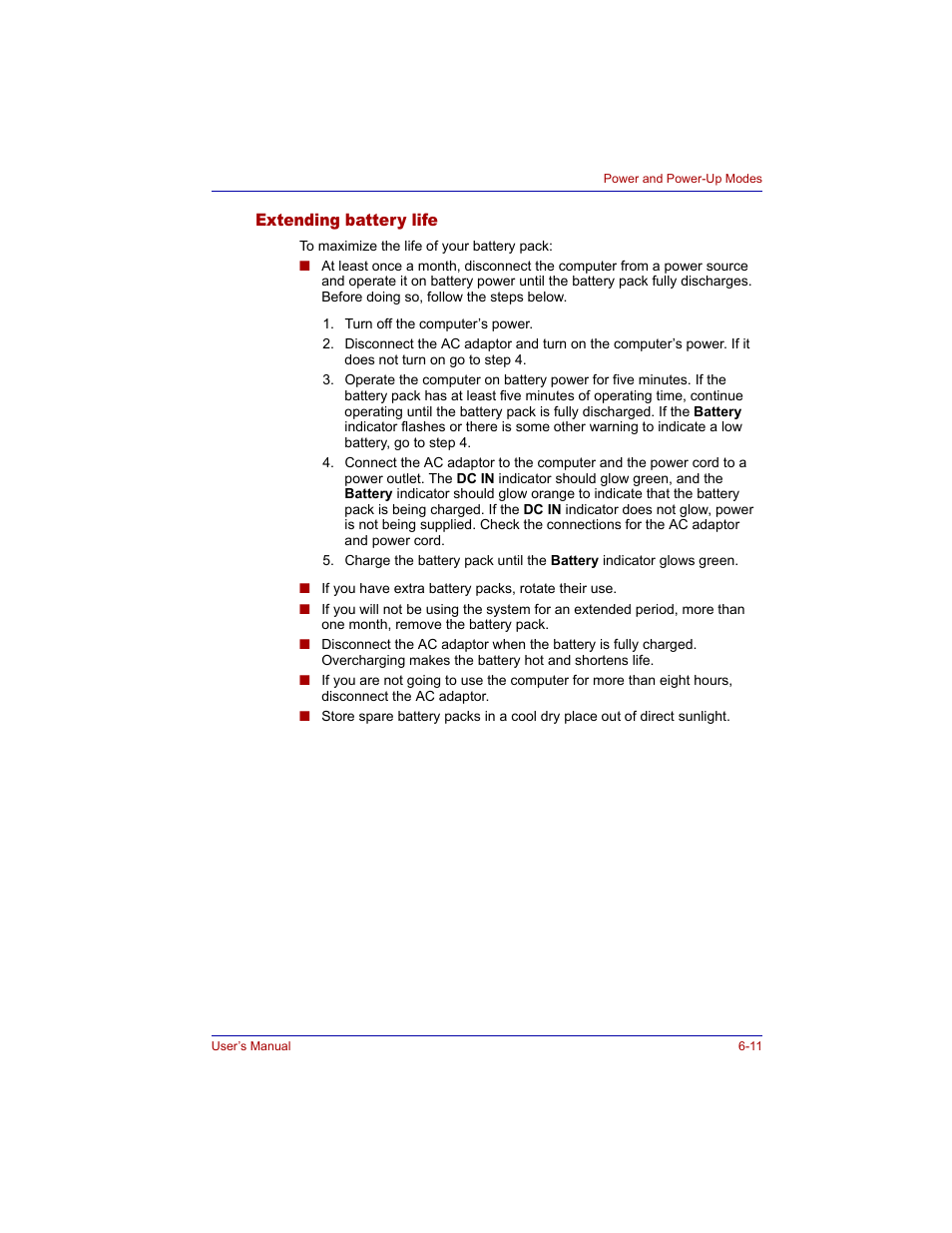 Extending battery life, Extending battery life -11 | Toshiba M300 User Manual | Page 119 / 218