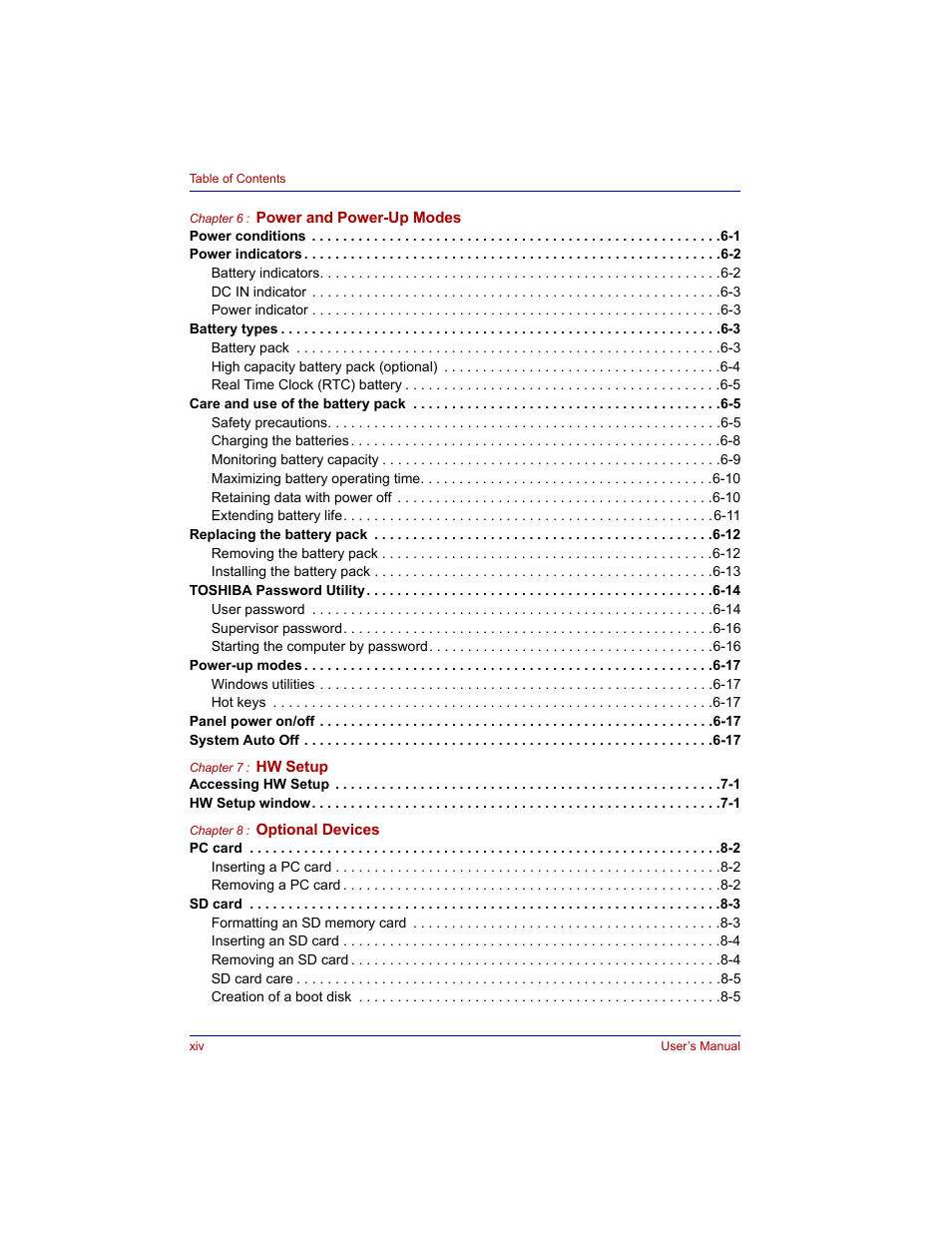 Toshiba M300 User Manual | Page 14 / 218