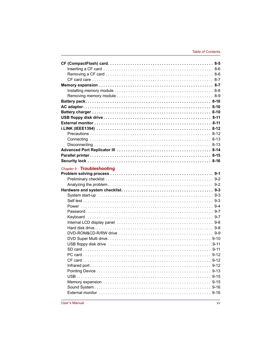 Toshiba M300 User Manual | Page 15 / 218