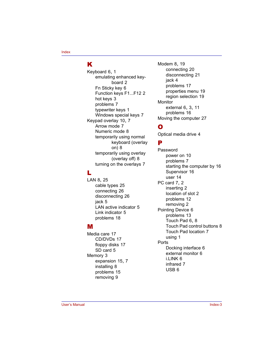 Toshiba M300 User Manual | Page 215 / 218