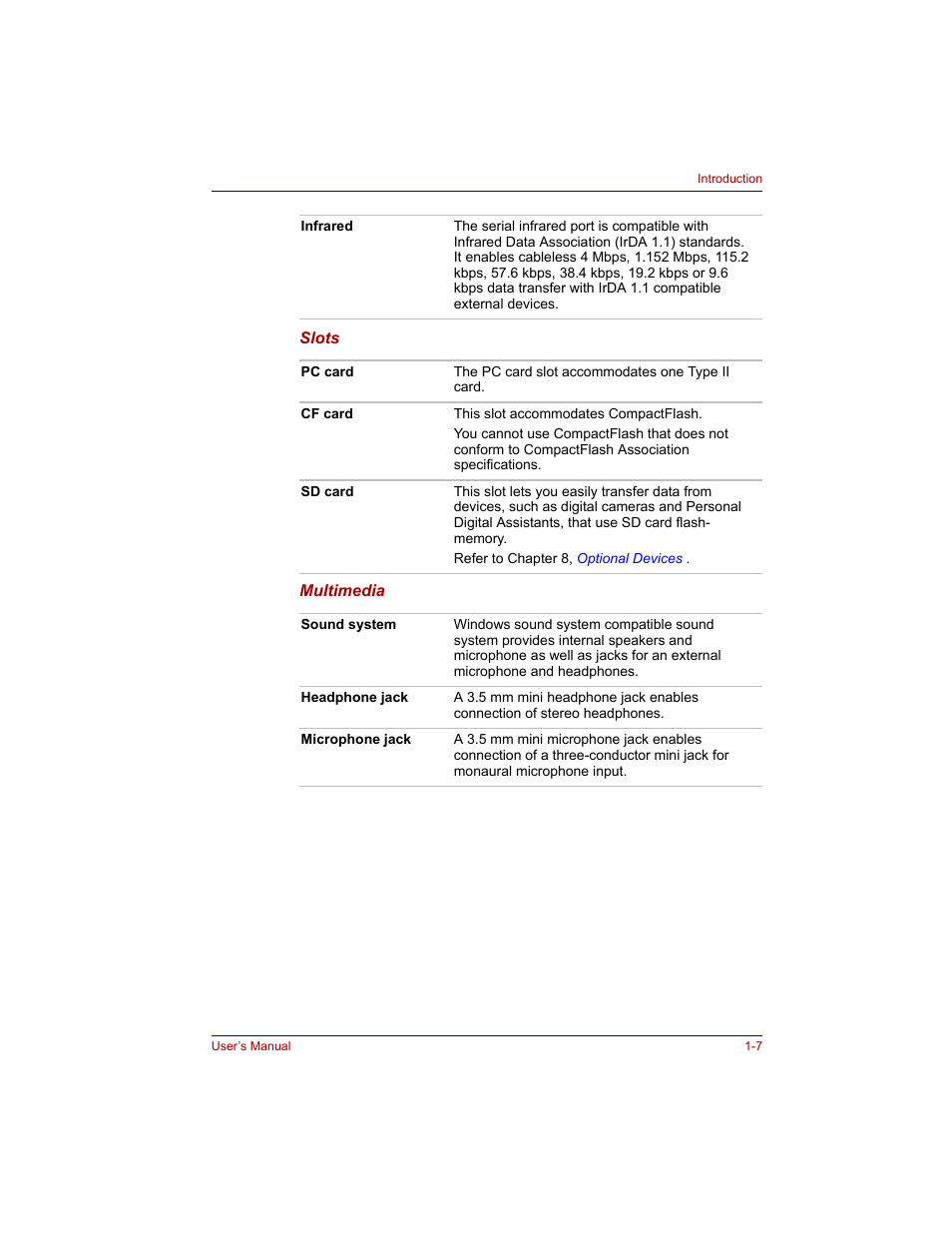 Toshiba M300 User Manual | Page 31 / 218