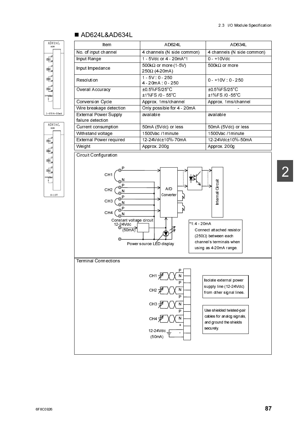 Ad624l&ad634l, Ocxz, Ch2£xxz | Ch4£xxz | Toshiba SX 2000 User Manual | Page 104 / 181