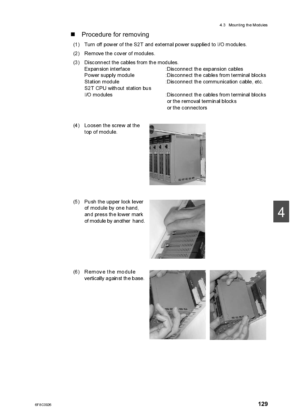 Procedure for removing | Toshiba SX 2000 User Manual | Page 146 / 181