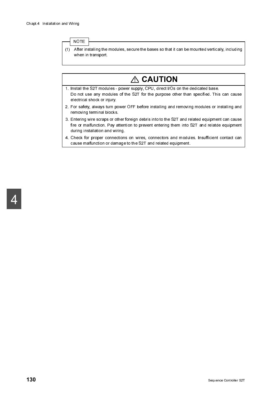 Caution | Toshiba SX 2000 User Manual | Page 147 / 181