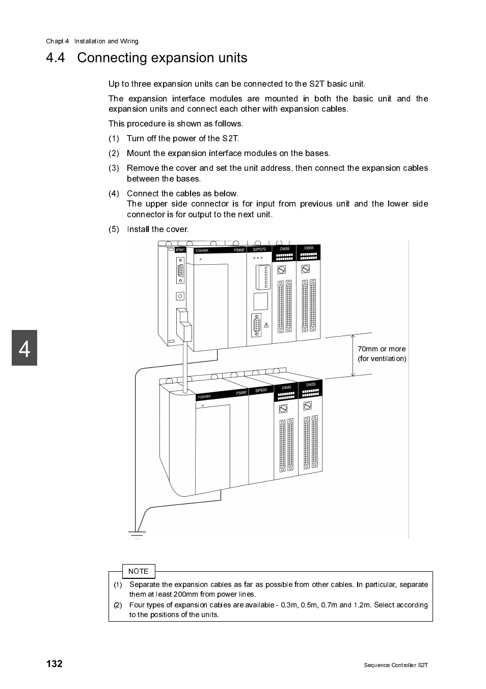 4 connecting expansion units, Connecting expansion units | Toshiba SX 2000 User Manual | Page 149 / 181