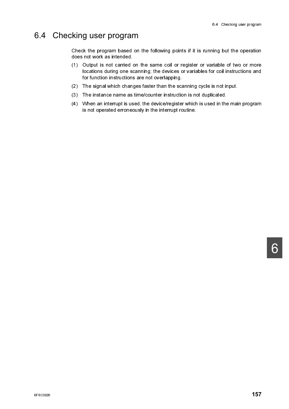 4 checking user program | Toshiba SX 2000 User Manual | Page 174 / 181