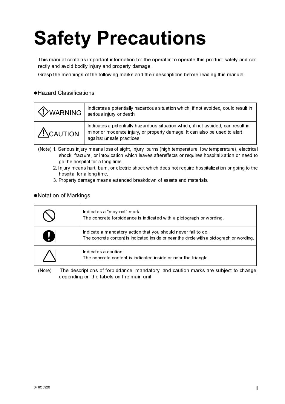 Safety precautions | Toshiba SX 2000 User Manual | Page 2 / 181