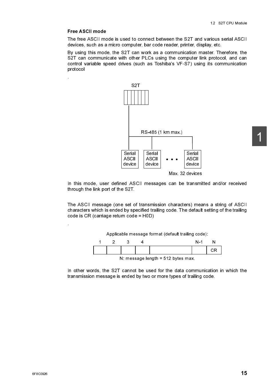 Free ascii mode | Toshiba SX 2000 User Manual | Page 32 / 181