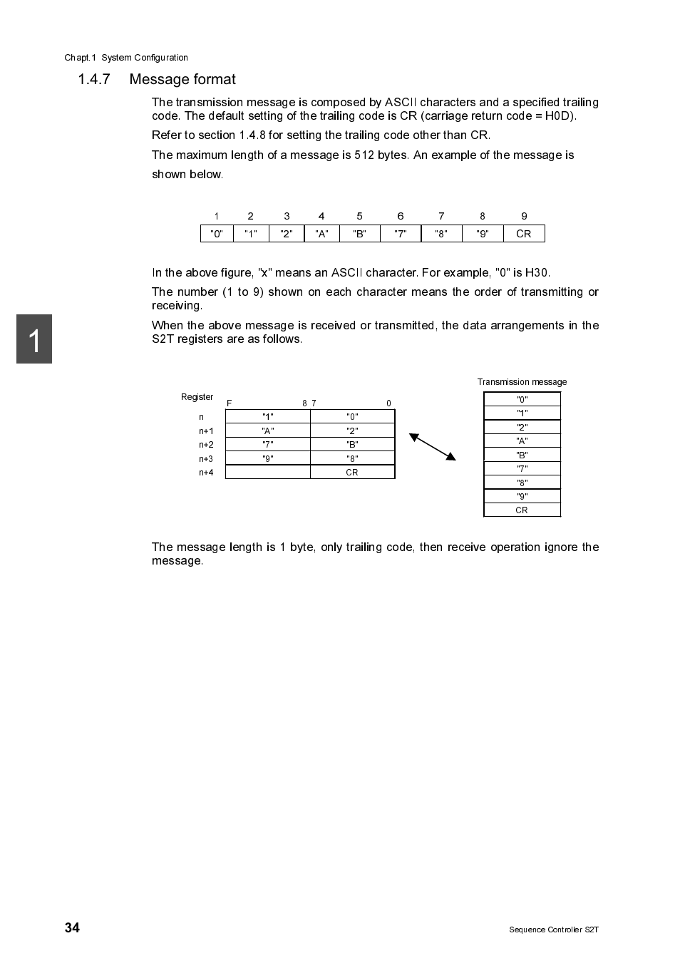 7 message format, Message format, 7" "b | Toshiba SX 2000 User Manual | Page 51 / 181