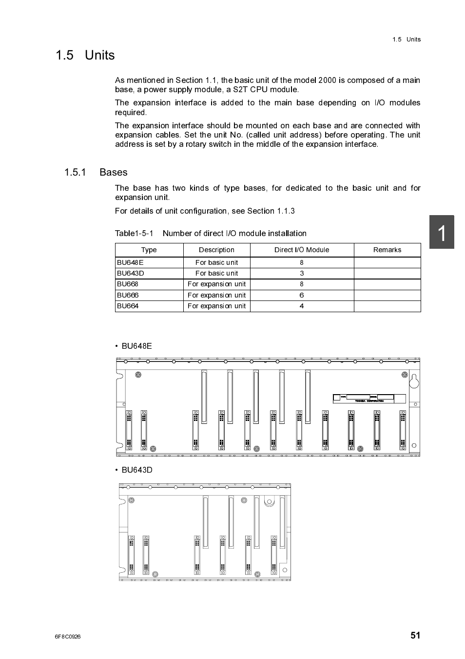 5 units, 1 bases, Bases | Toshiba SX 2000 User Manual | Page 68 / 181