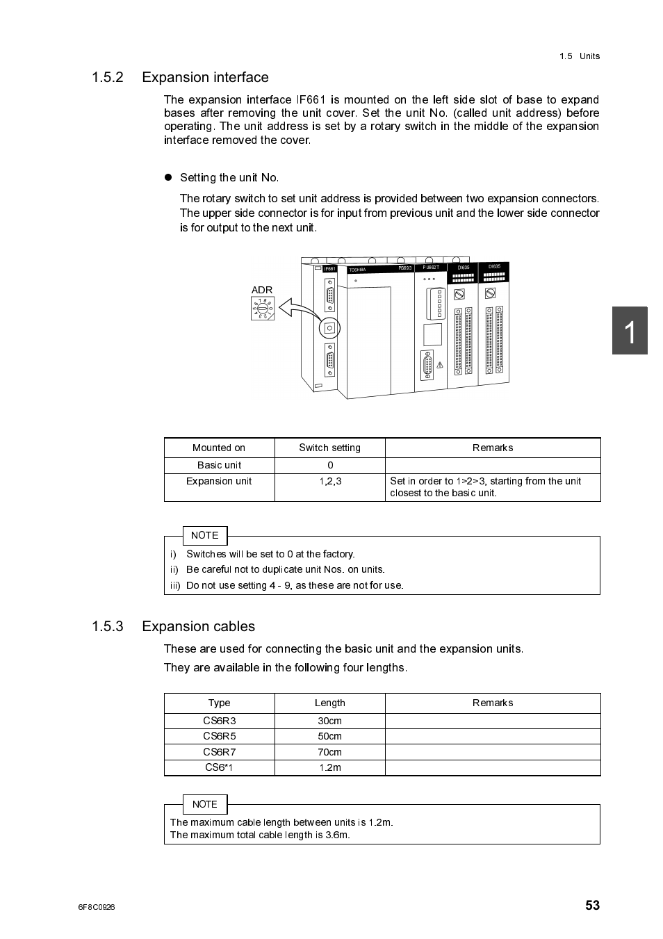 2 expansion interface, 3 expansion cables, Expansion interface | Expansion cables | Toshiba SX 2000 User Manual | Page 70 / 181