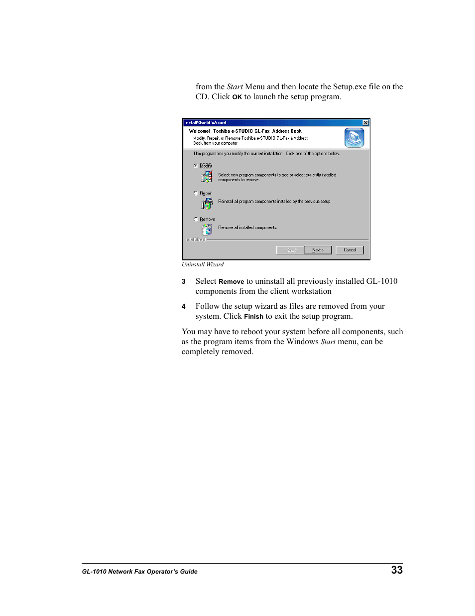 Toshiba GL-1010 User Manual | Page 33 / 97
