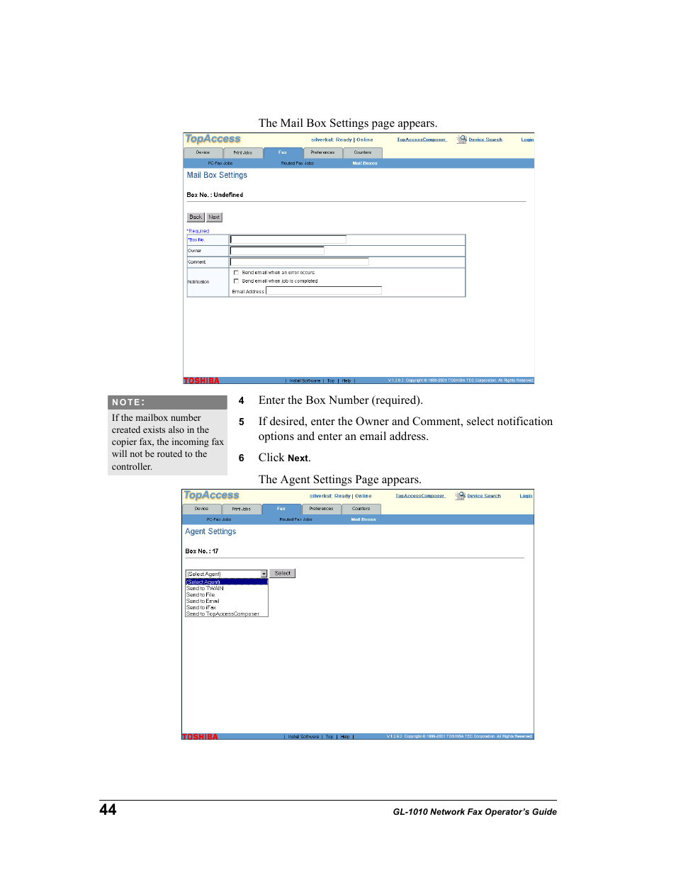 Toshiba GL-1010 User Manual | Page 44 / 97