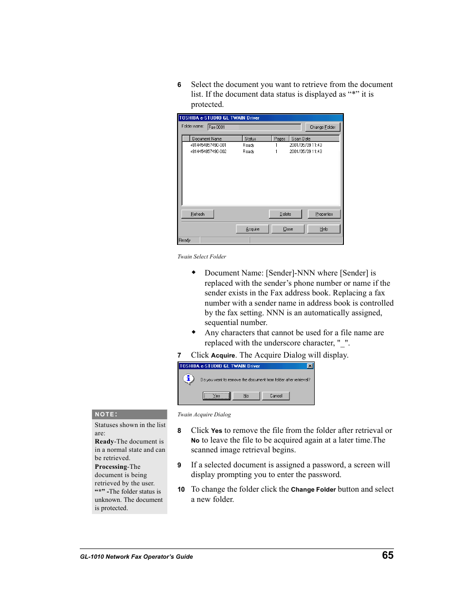 Toshiba GL-1010 User Manual | Page 65 / 97