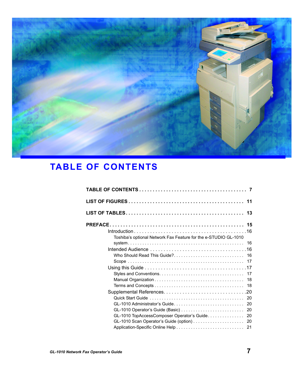Toshiba GL-1010 User Manual | Page 7 / 97