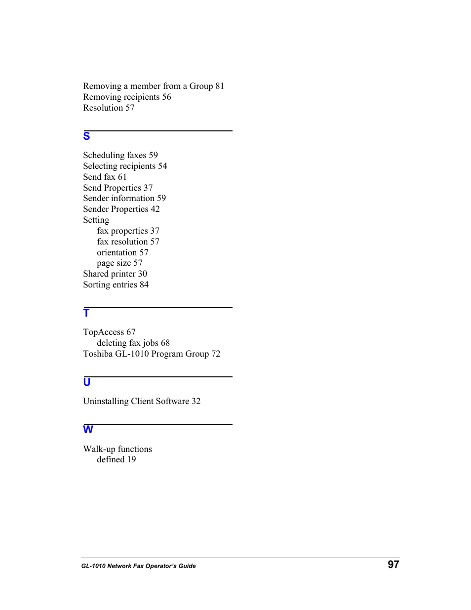 Toshiba GL-1010 User Manual | Page 97 / 97