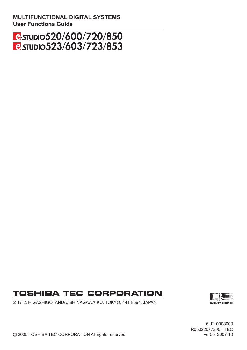 Toshiba E.STUDIO e-STUDIO 523 User Manual | Page 216 / 216