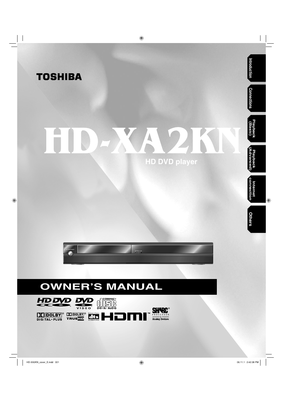 Toshiba HD-XA2KN User Manual | 80 pages