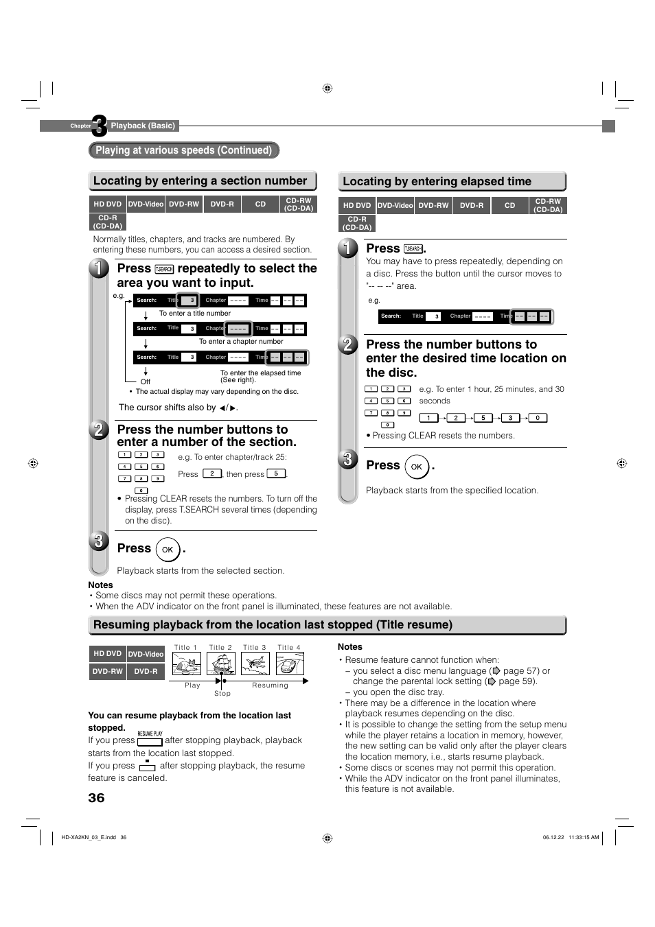 Press | Toshiba HD-XA2KN User Manual | Page 36 / 80