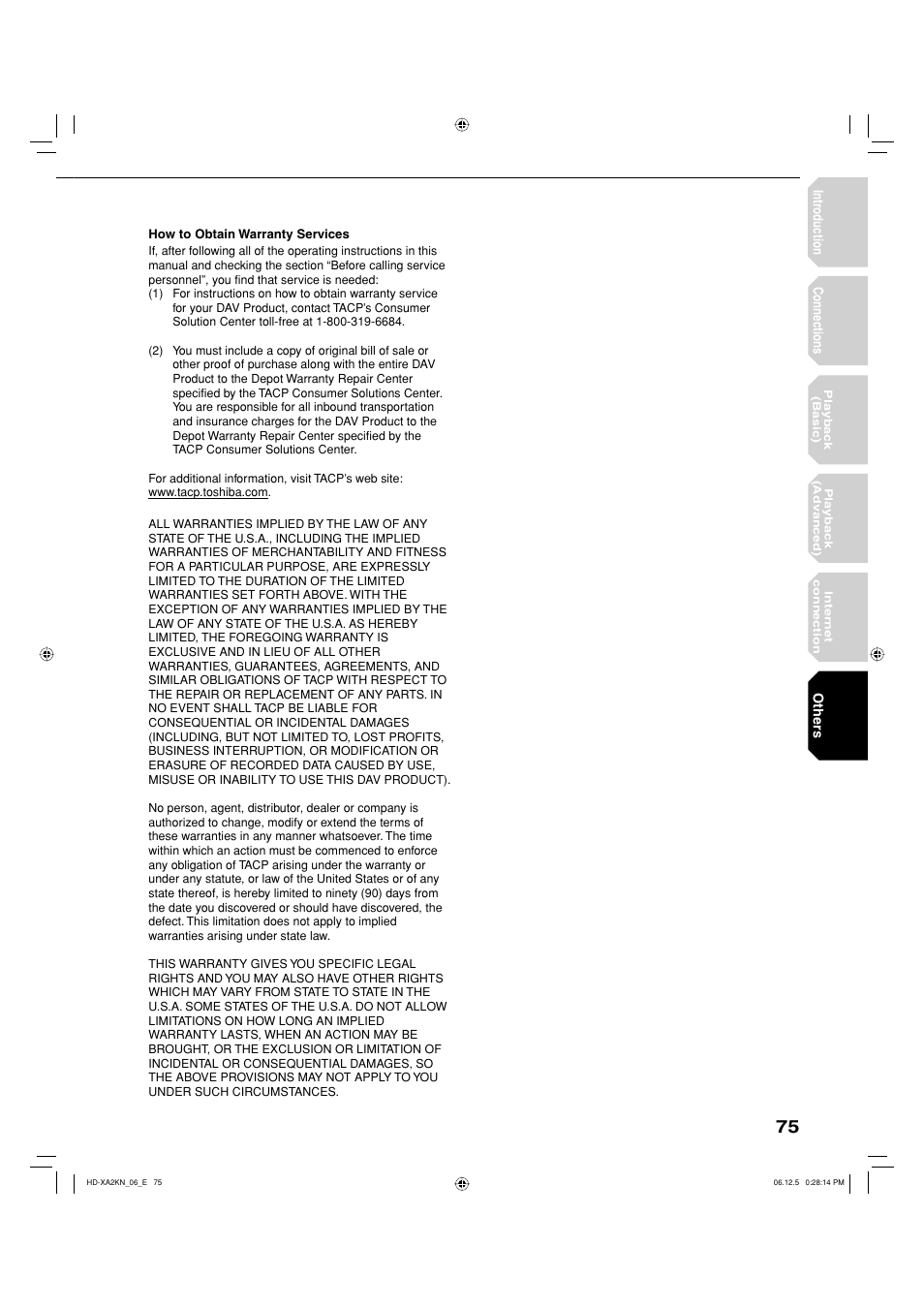 Toshiba HD-XA2KN User Manual | Page 75 / 80