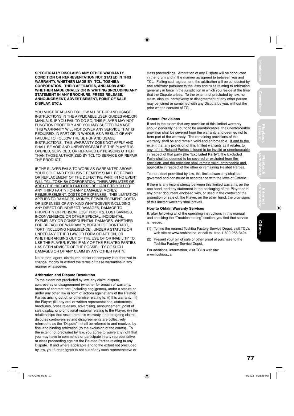 Toshiba HD-XA2KN User Manual | Page 77 / 80