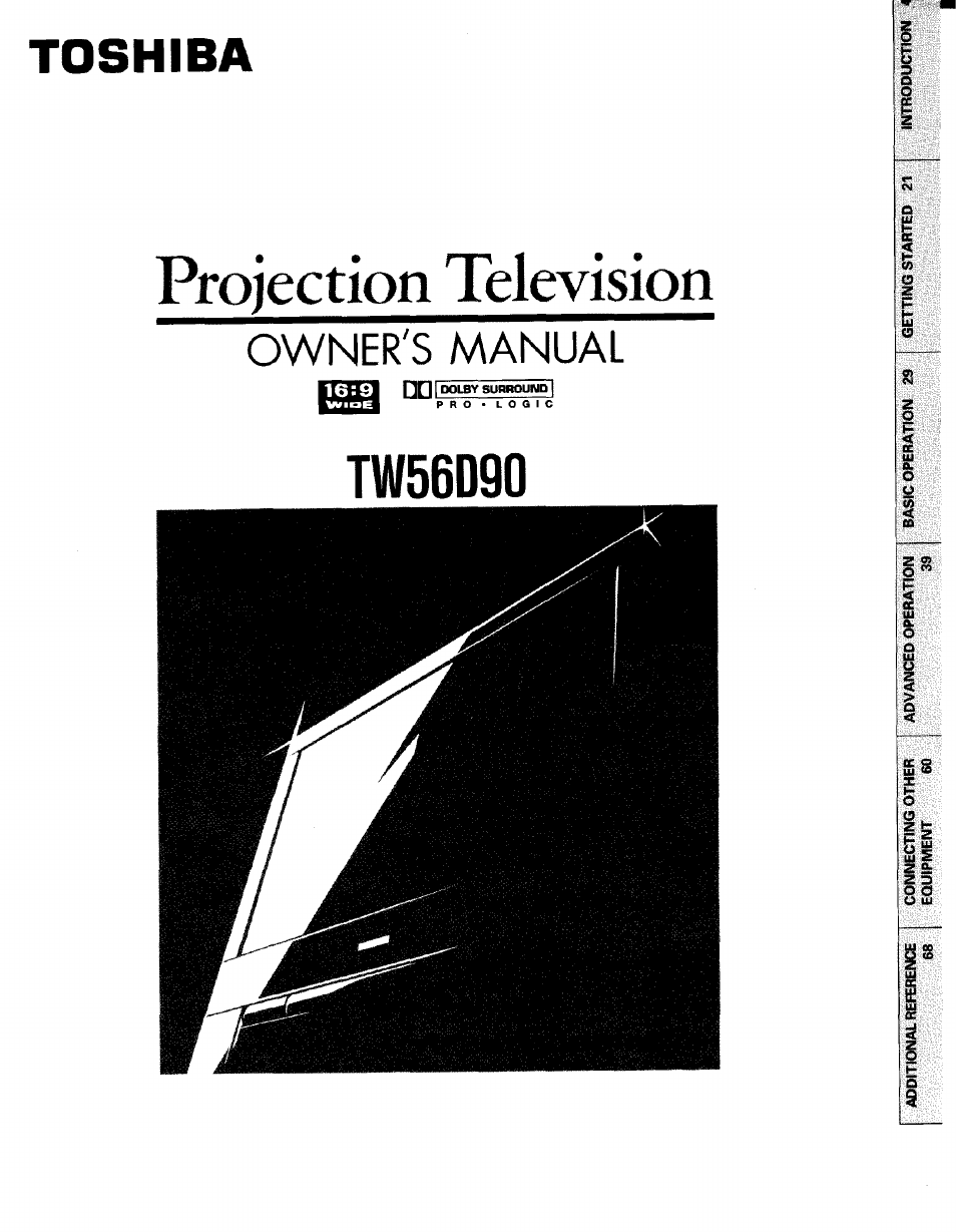 Toshiba TW56D90 User Manual | 71 pages