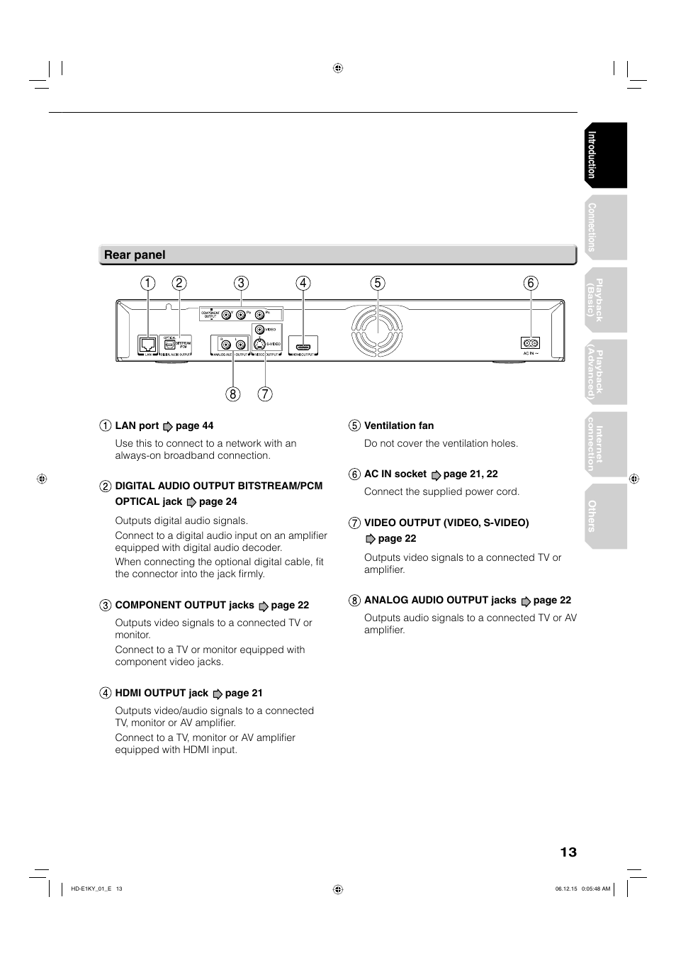 Toshiba HD-E1KY User Manual | Page 13 / 72