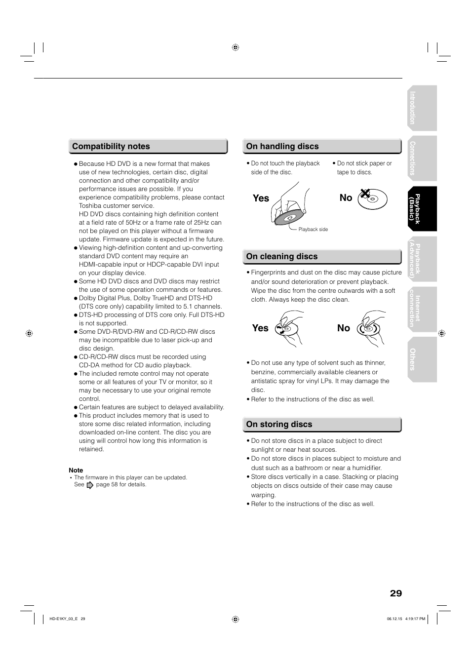 O 9es, Yes .o | Toshiba HD-E1KY User Manual | Page 29 / 72