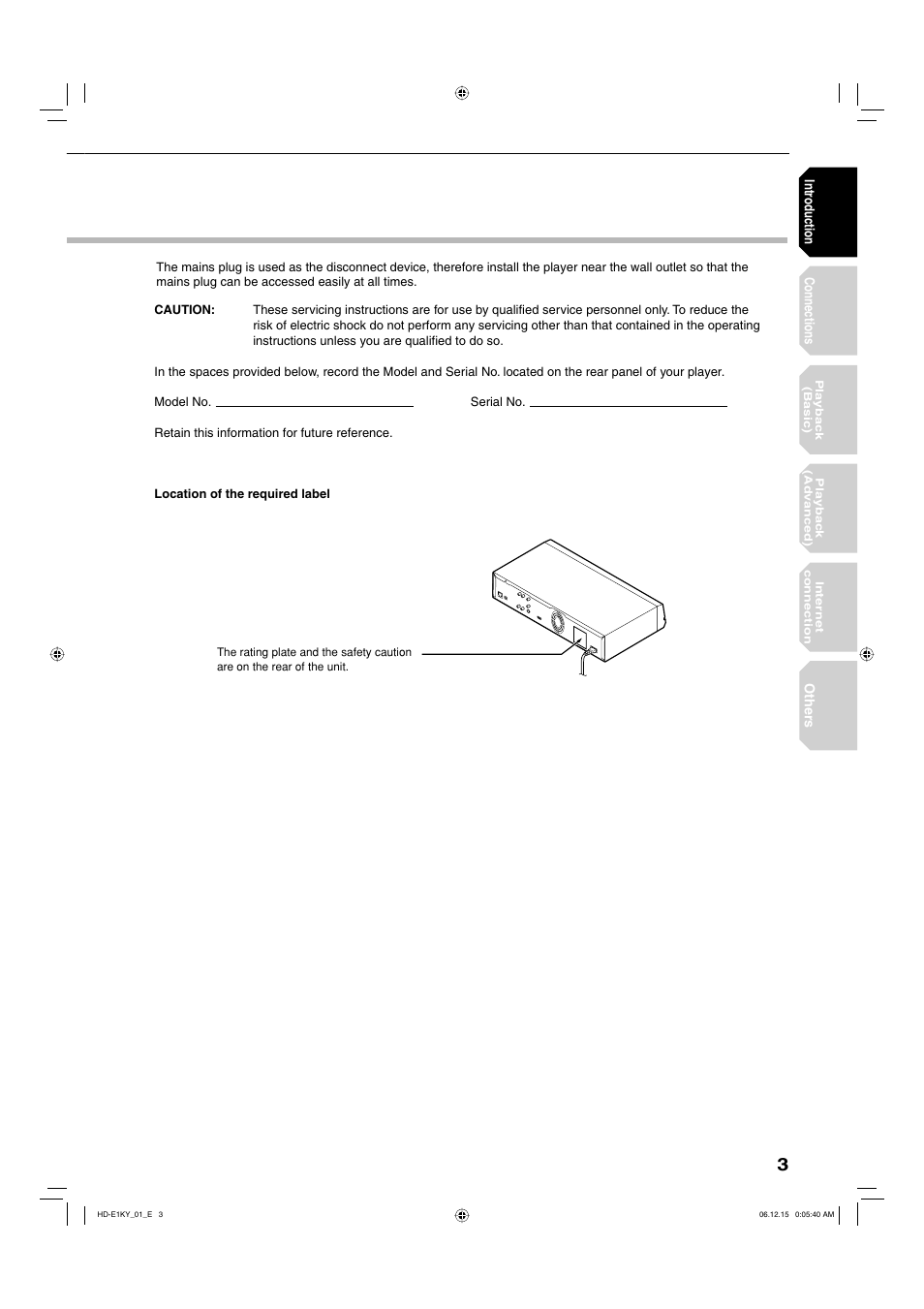 Toshiba HD-E1KY User Manual | Page 3 / 72