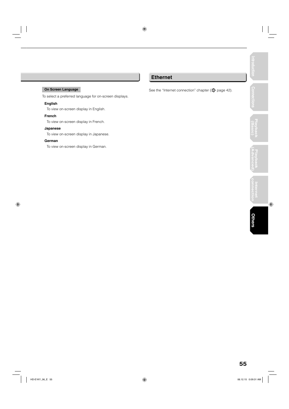 Ethernet | Toshiba HD-E1KY User Manual | Page 55 / 72