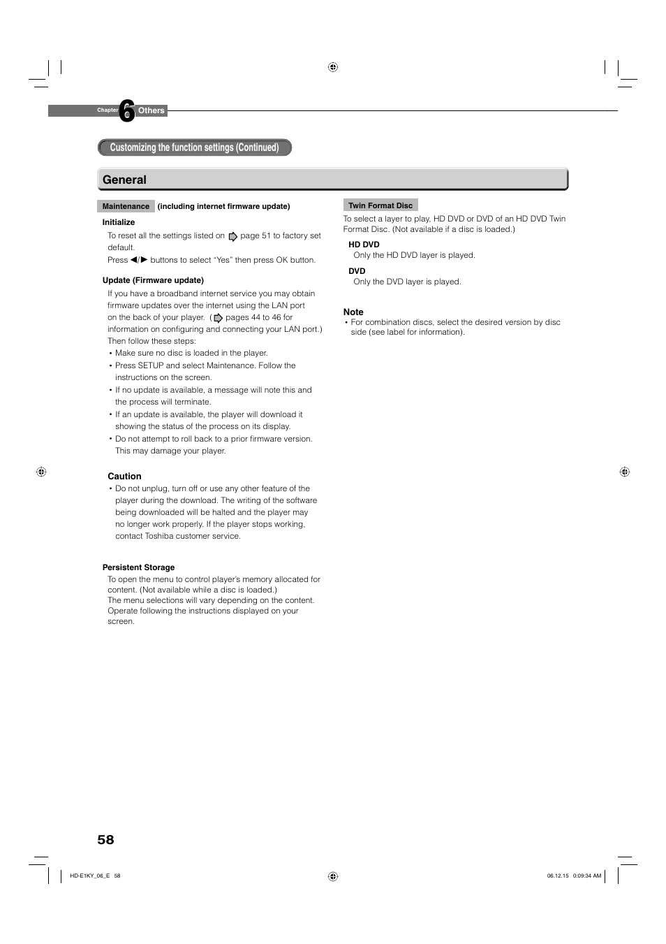 General | Toshiba HD-E1KY User Manual | Page 58 / 72