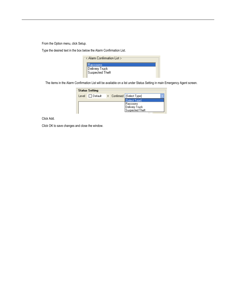 Add items to alarm confirm list | Toshiba SURVELILLIX HVR32-X User Manual | Page 118 / 135