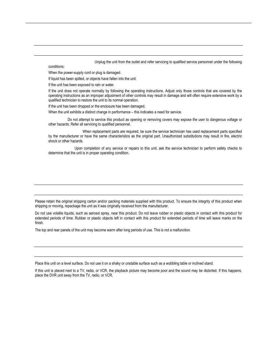 Important safeguards, continued | Toshiba SURVELILLIX HVR32-X User Manual | Page 7 / 135