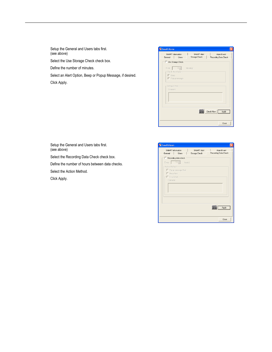 Storage check, Recording data check | Toshiba SURVELILLIX HVR32-X User Manual | Page 77 / 135
