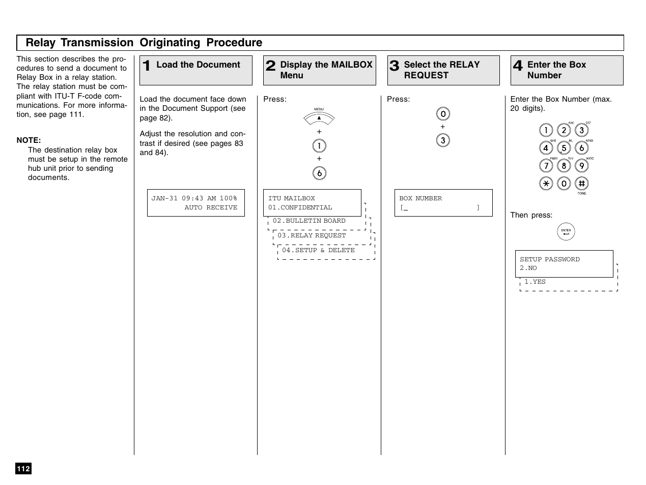 Relay transmission originating procedure | Toshiba e-STUDIO 170F User Manual | Page 114 / 244