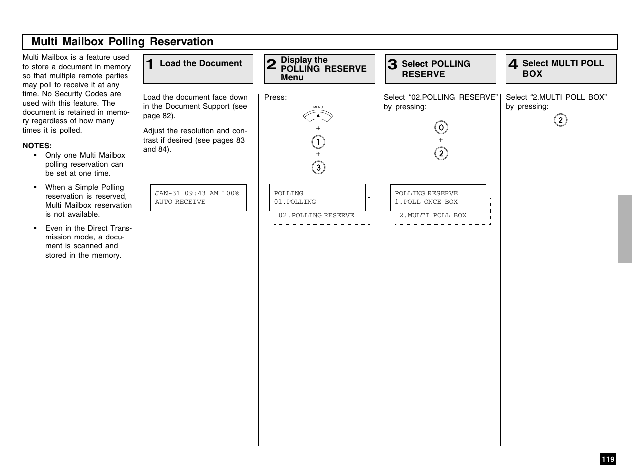 Multi mailbox polling reservation | Toshiba e-STUDIO 170F User Manual | Page 121 / 244