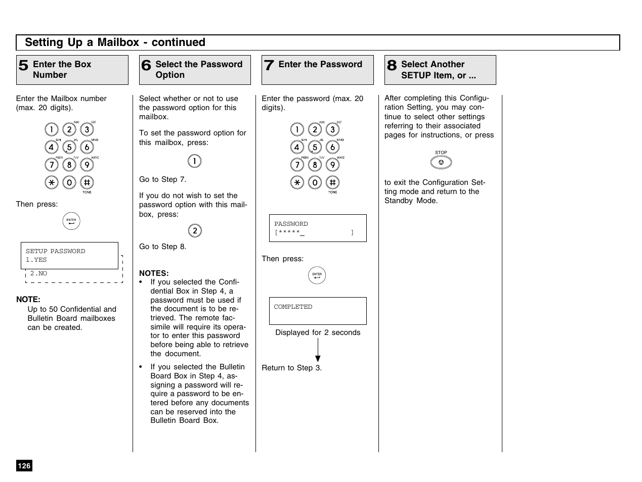 Setting up a mailbox - continued | Toshiba e-STUDIO 170F User Manual | Page 128 / 244