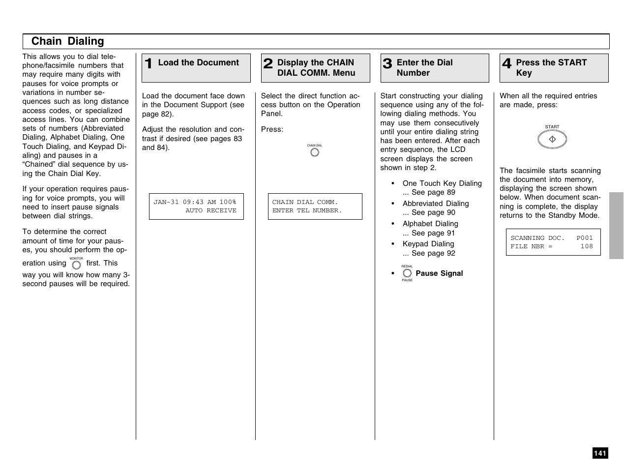 Chain dialing | Toshiba e-STUDIO 170F User Manual | Page 143 / 244