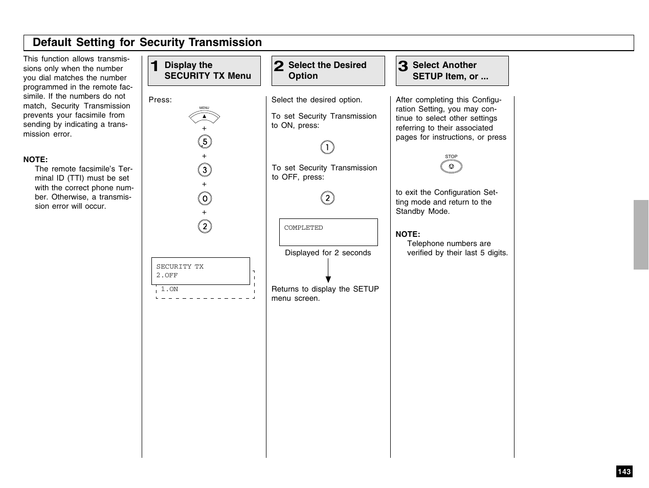 Default setting for security transmission | Toshiba e-STUDIO 170F User Manual | Page 145 / 244