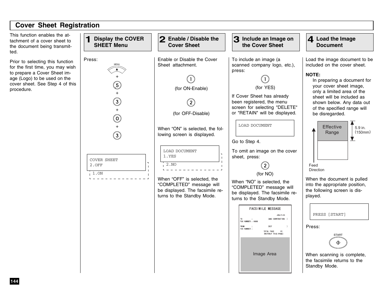 Cover sheet registration | Toshiba e-STUDIO 170F User Manual | Page 146 / 244